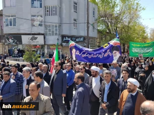 حضور پرشور دانشگاهیان دانشگاه فنی و حرفه ای استان کرمانشاه در راهپیمایی روز جهانی قدس 6