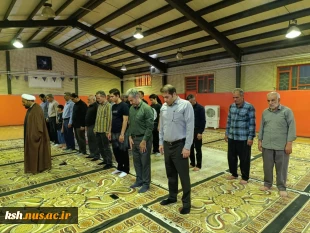 برپایی نمازجماعت در موکب شهید تهرانی مقدم کرمانشاه 2