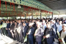 تجدید میثاق استاندار کرمانشاه و رئیس دانشگاه ملی مهارت استان و سایر مدیران استانی با آرمان‌های شهدا به مناسبت هفته دولت