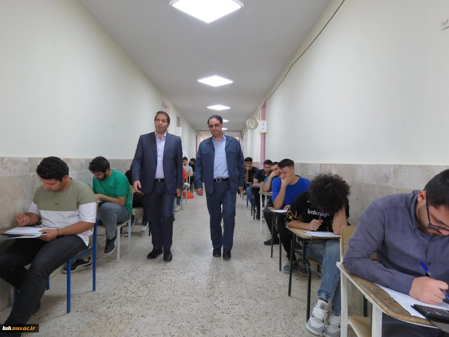 بازدید رئیس دانشگاه ملی مهارت استان کرمانشاه از حوزه برگزاری آزمون پایان نیسمال
 5